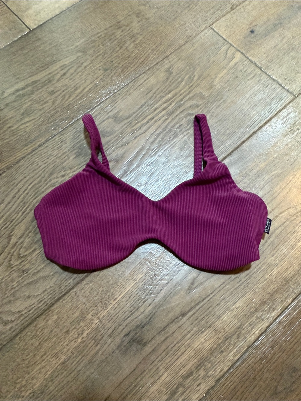 Tiger Friday Ribbed Plum Wireless Bra